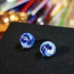Earth from Space stud earrings