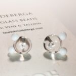 White and clear water molecule earrings