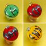 Custom made glass Christmas ornament with a message or name